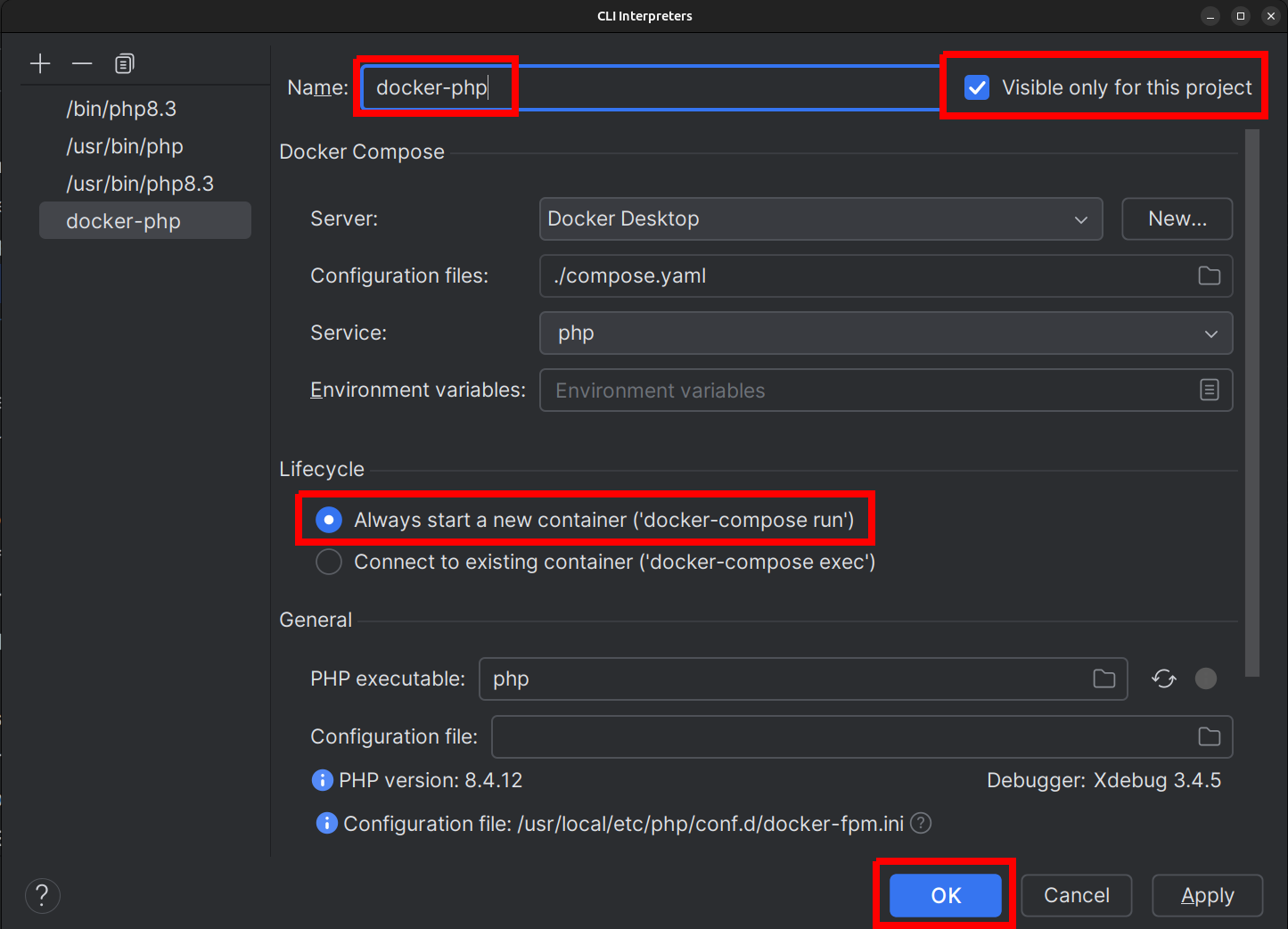 Configure