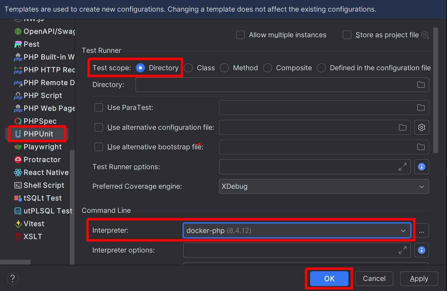 Configure