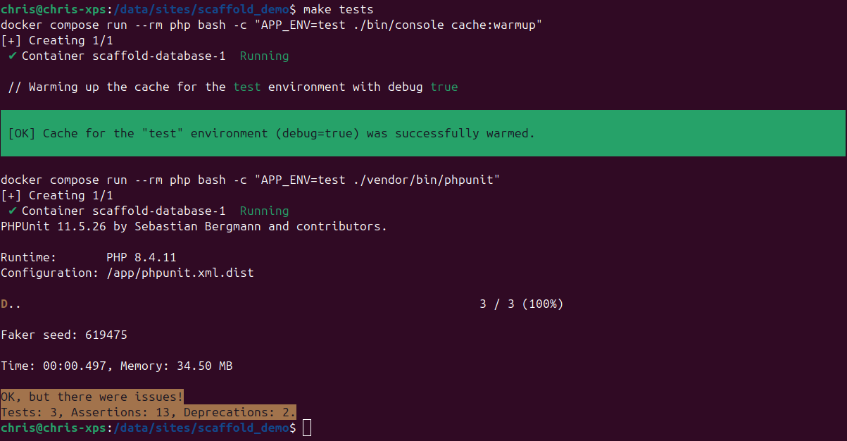 Running Scaffold Tests from the command line